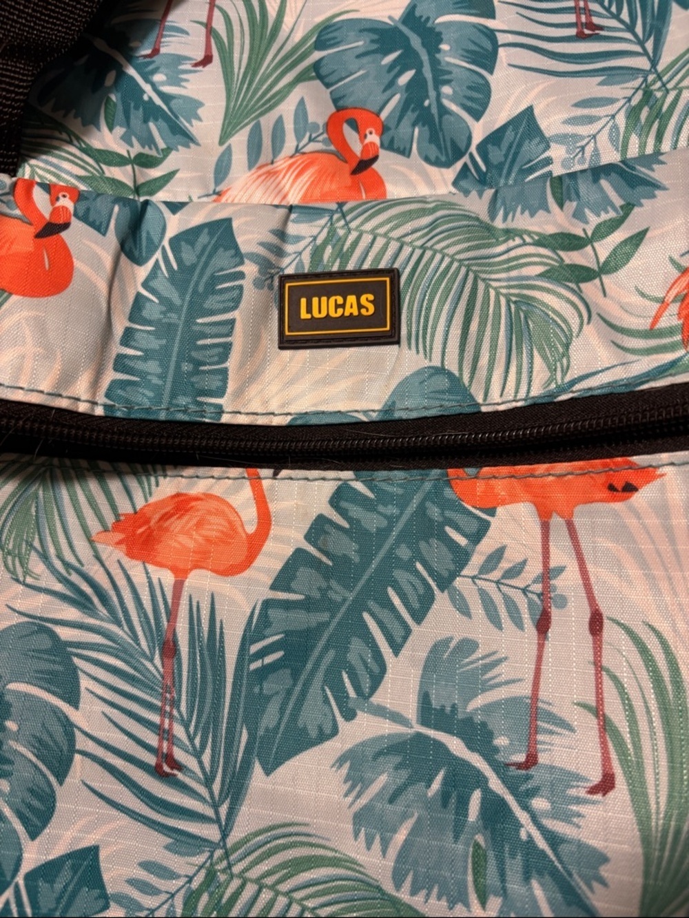 Lucas Designer Carry On Travel Duffel Bag - Tropical Flaming Palm 22in. - Picture 10 of 10